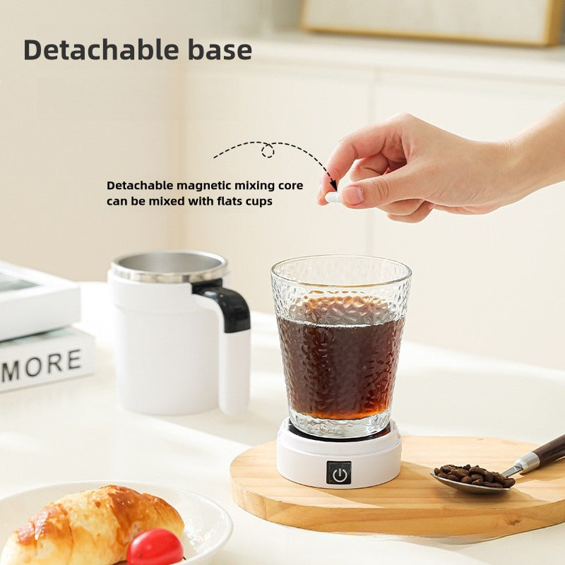 Portable coffee cup with auto mixing