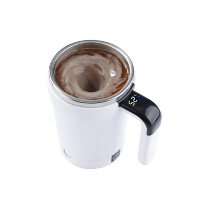 Portable coffee cup with auto mixing